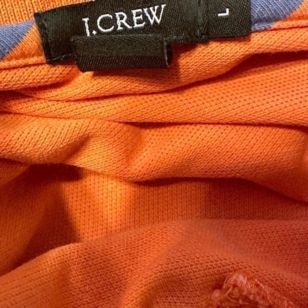 Men’s pre own J Crew size Large polo shirt knit orange